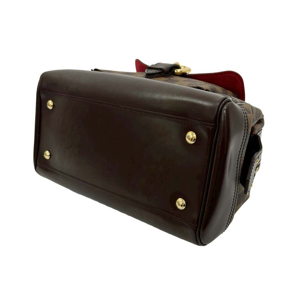 LOUIS VUITTON Authentic Brown Damier Leather Tote Bag - Picture 8 of 10